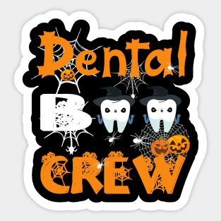 Dental Boo Crew Funny Dentist Halloween Costume Sticker